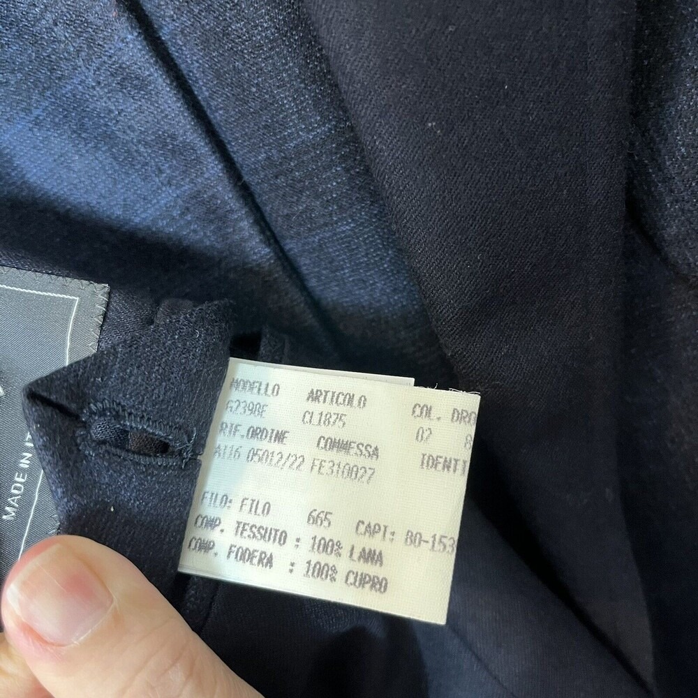 Salvatore Ferragamo Plaid Sport Coat Men's 40R EU50R Blue 2 Button Wool Blend - Picture 9 of 13